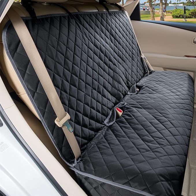 VIEWPETS Bench Car Seat Cover Protector - Waterproof, Heavy-Duty and Nonslip Pet Car Seat Cover for Dogs with X-Large Size Fits for Large SUVs & Trucks