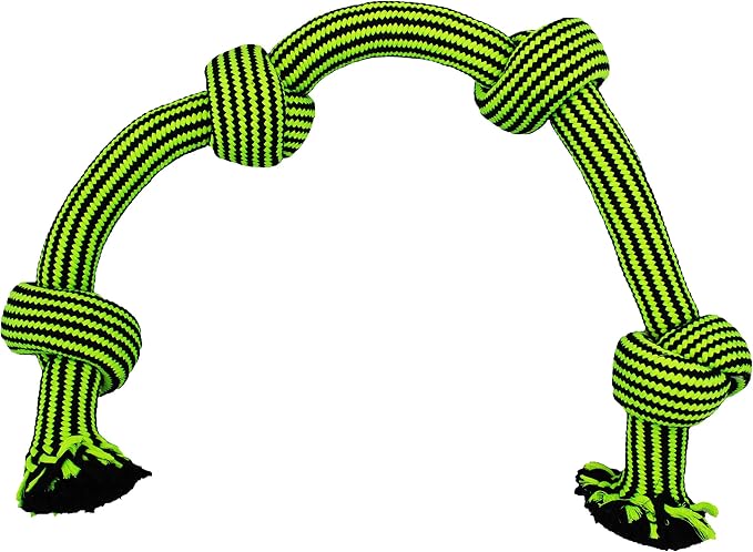 Jolly Pet Knot-N-Chew 4 Knot Green/Black Large/x Large