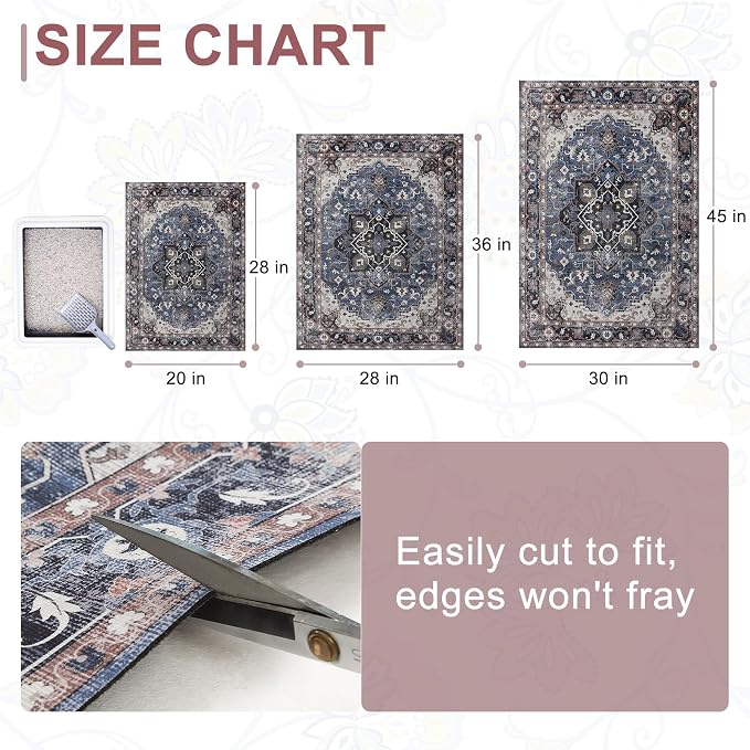 BEAUTYZOO Cat Litter Mat, 20" x 28" Litter Trapping Mat, Waterproof | Scatter Control, Absorbent Urine‑Proof, Soft On Paws, Non‑Slip, Machine Washable, For Indoor Cats & Kittens, Floor Use