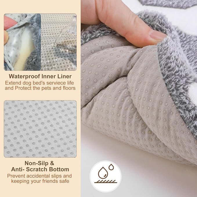 BEAUTYZOO Dog Crate Pad Washable Ultra Soft Pet Kennel Mat Medium, 30" Gray | Ultra Soft Crate Pad,Anti-Slip Bottom,Waterproof Lining Protects Floors & Furniture,Comfortable Cozy Mats for Cage Car Travel