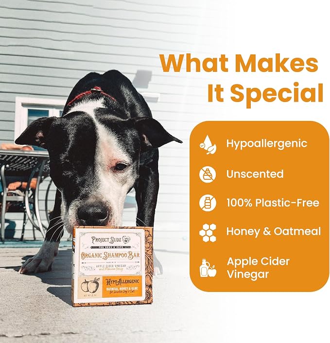 Project Sudz Oatmeal and Honey Dog Shampoo Bar | Hypoallergenic | Sensitive Coat | Big Dogs and Puppies Too (2)