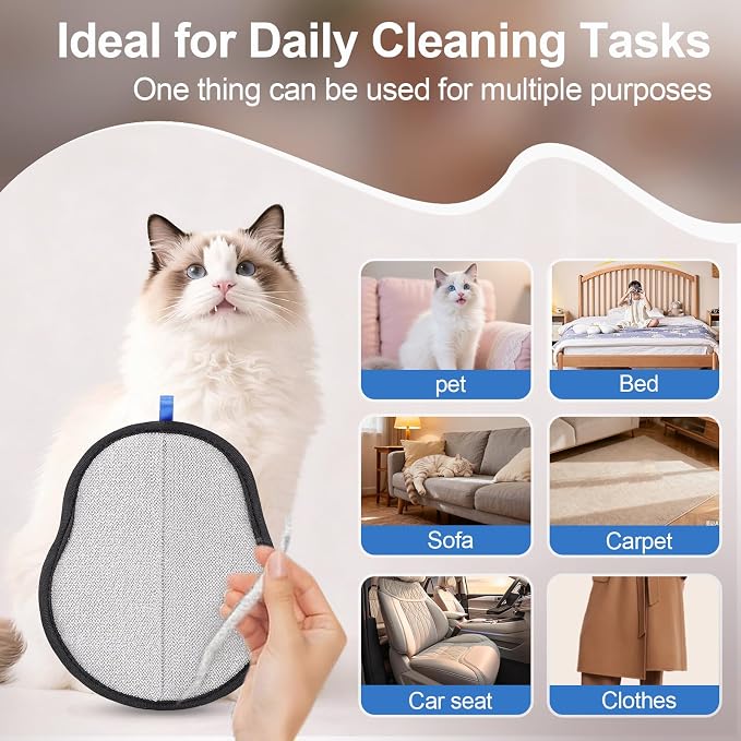 Pet Hair Removal Glove – Electrostatic Magic Mitt for Dogs & Cats, Reusable 5-Finger Grooming Tool for Couch, Carpet & Furniture