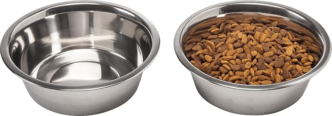 IRIS USA 2-in-1 Elevated Dog Bowls 6" H with Airtight Pet Food Storage Container Holds Up to 47 Lbs, Removable 4 Thick 16 oz Stainless Steel Bowls, at Home or Camping Pet Dish Bowl Set, Smoke/Black
