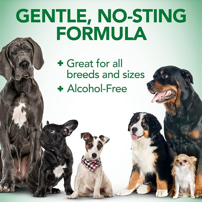 Vet's Best Dog Ear Relief Wash, No-Alcohol, Wax Control, No-Sting, 16 oz | Alcohol-Free Ear Cleanser, Helps Remove Wax & Debris, Controls Odors & Itching, Gentle Daily Ear Care for Dogs