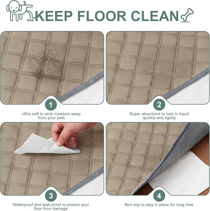Eterish Reusable Washable Pee Pads for Dogs Large/Extra Large 36'' x 41'' 2 Pack, Absorbent Pet Puppy Dog Training Pads Non-Slip, Waterproof Whelping Potty Pads for Dogs Leak-Proof