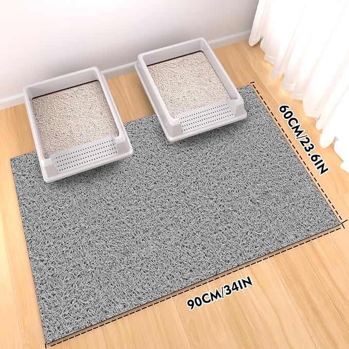 Jumbo Cat Litter Mat Catcher 35"x24" | Ultra-Absorbent Litter Box Rug with PVC Mesh | Non-Slip Cat Rug for litter box, Washable Kitty Litter Mat For Indoor,Garden