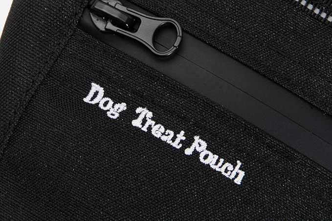 Dog Treat Pouch for Training, Magnetic Closure, Waist Clip Belt, Hands Free | Dog Treat Bag for Pet Obedience Training, Running and Walking, One Hand Access, Open Top, 3 Cups