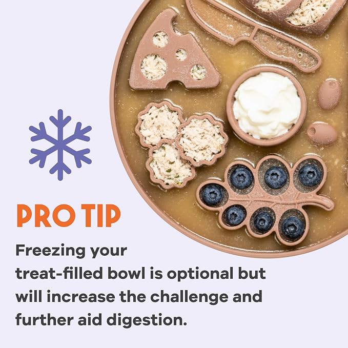 Awoo Smorgasboard - Silicone Dog and Puppy Lick Mat and Slow Feeder with Suction Cups - Non-Slip, Dishwasher Safe Pet Dish - Extends Mealtime for Fast Eaters - for Wet & Dry Food (Sage)