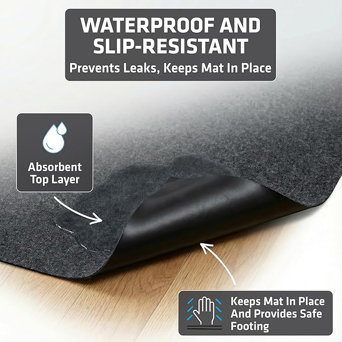 Drymate Jumbo Whelping Box Liner Mat, Machine Washable, Super Absorbent, Waterproof, Quick Dry, Slip-Resistant, Reusable Dog Puppy Pee Pads for Training, Housebreaking, Incontinence (USA Made)(48x100)
