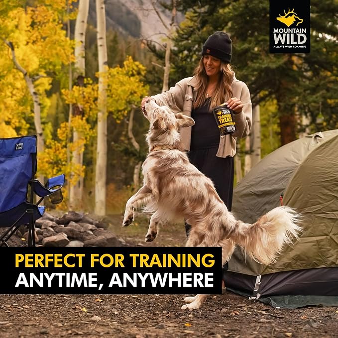 MOUNTAIN WILD Training Treats for Dogs - Wild Elk & Venison - 4oz, 3 Bags | Puppy & Dog Protein Treat, High Value, All Natural, No Fillers, Grain Free, No Artificial Preservatives