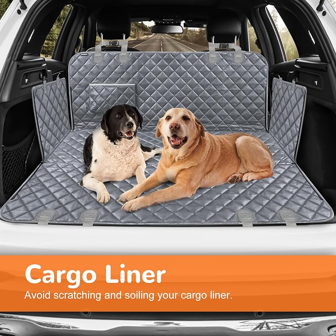 URPOWER Dog Car Seat Cover for Pets 100% Waterproof Seat Cover Hammock 600D Heavy Duty Scratch Proof Nonslip Durable Soft Back Seat Covers for Full Size Trucks