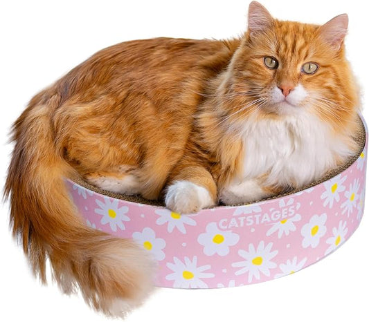 Catstages Scratch & Snuggle 2-in-1 Cat Scratcher & Lounger, Corrugated Cardboard Scratching Pad, Bowl-Shaped Design for Kittens & Indoor Cats up to 15 lbs, 16"