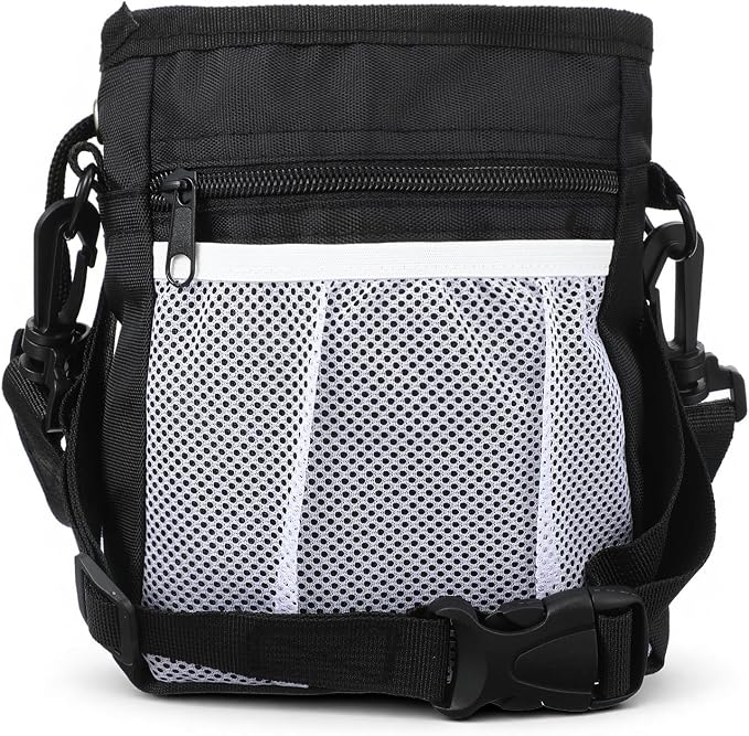 Dog Treat Training Pouch, Dog Treat Pouch Puppy Treats Pouches 3 Ways to Wear for Pet Training with Multiple Pockets Built-in Poop Bag Dispenser