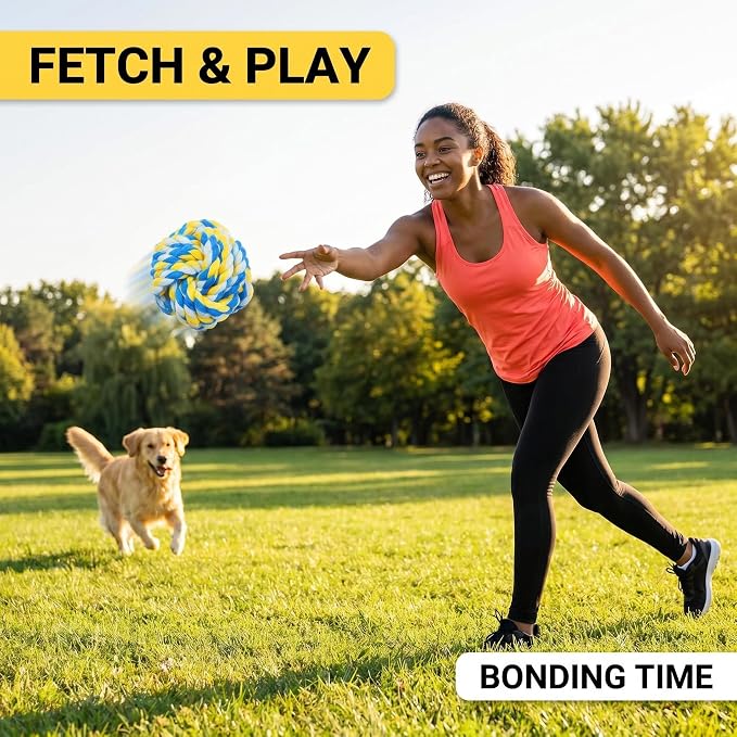 Speedy Panther 9 Pack Large Dog Rope Toys for Aggressive Chewers, 5 Knots Indestructible Chew Toy Kit for Medium Large Dogs, Puppy Teething Tug Toy, Colourful Cotton Dog Rope Toys