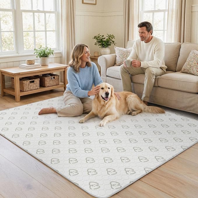 FXW Washable Pee Pads for Dogs, Super Absorbent, 63" Square, 1 Pack | Machine washable, Non-slip backing, Fits 24"H 8-Panel FXW Rollick/Homeplus Playpens