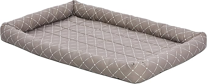 Midwest Homes for Pets 40248-MRD Quiet Time Couture Ashton Bolster Pet Bed, X-Large Dog/48, Mushroom