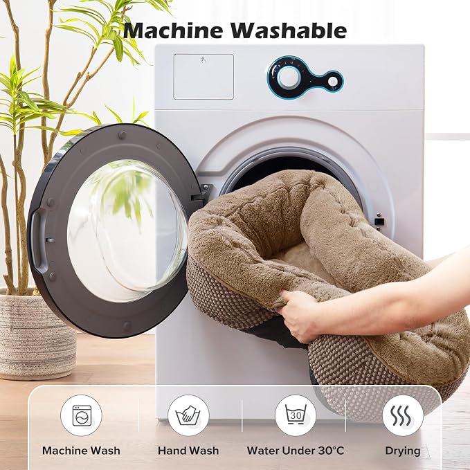 INVENHO Large Dog Beds Large Sized Dog, Washable Orthopedic Warming Soft Sleeping Durable with Anti-Slip Bottom