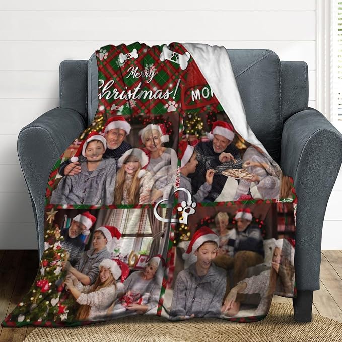 Artsadd Personalized Dog Blanket with Photos & Pet Name, Custom Dog Memorial Throw Blanket, 30x40 inches, Fleece, Custom Photo, Adult, PET, Casual, Lightweight, 1 Count