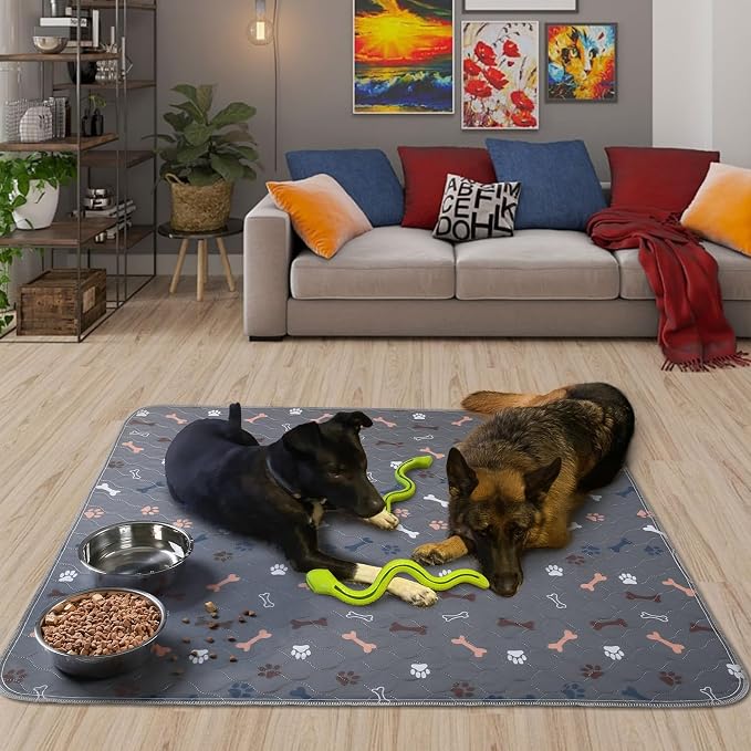 Washable Pee Pads for Dogs, 2 Pack Reusable Puppy Pads, 31"x36" | Super Absorbent, Waterproof & Leakproof, Non-Slip Bottom, Machine Washable, For Floors, Beds, Couches, Crates, Carpets, Cars