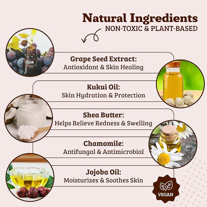 Natural Dog Company Snout Wipes for Dogs – Cleansing & Moisturizing Care for Dry, Cracked Snouts, Soothing Grooming Formula with Kukui Oil, 50 Count