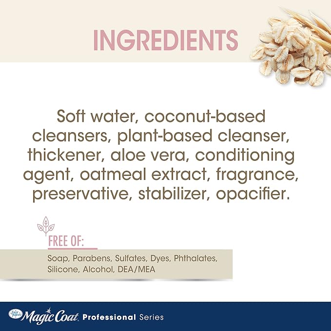 Four Paws Magic Coat Oatmeal 2-in-1 Detangling Shampoo & Conditioner, 16 oz | Almond vanilla scent, moisturizing dog wash, detangles & conditions, with oatmeal to soothe skin