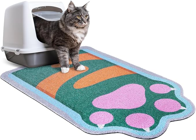 Unicorn Catcher Large Cat Litter Mat, 33.5"x22.4" Litter Trapping Mat | Kitty Litter Mat With Soft PVC Loop Mesh And Non-Slip Backing For Easy-Clean Floor Protection And Home Decor