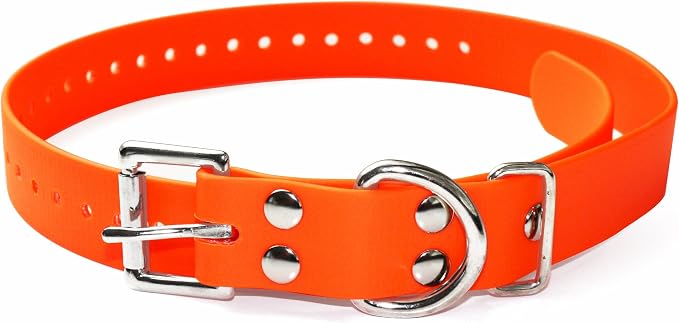 Educator 1-Inch Dog Training Collar Strap – ONLY Fits FE-580, ET-800 & UL-1200 Receivers – NOT Compatible with Mini Educator (ET-300/ET-400) – Durable Biothane Collar, Orange