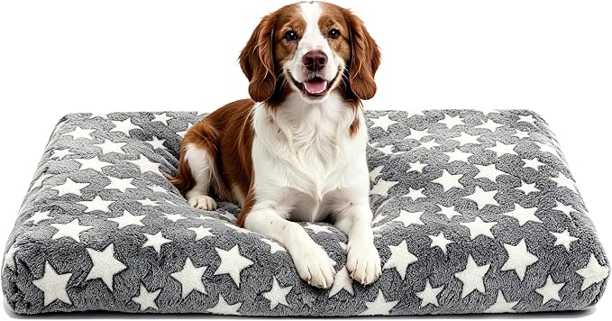 Orthopedic Dog Bed for Large Dogs with Removable Washable Cover | Orthopedic foam support, egg-crate design for joint pain relief, breathable cover, non-slip bottom, crate-friendly travel bed