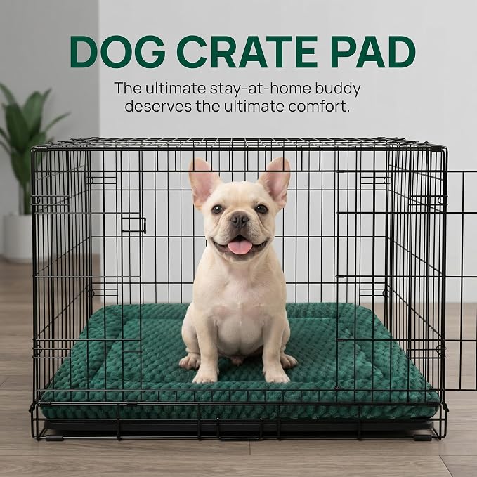 Dog Bed Mat - Durable & Cute Crate Dog Beds for Small Dogs & Cats, Comfortable Kennel Pad for Home, Crate & Travel