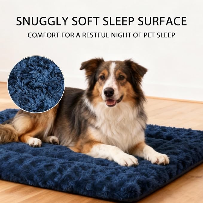 Dog Bed Mat - Dog Crate Pad - Reversible Mat for Pet Comfort - Soft Bed Crate Pads with Dual-Sided Design for All Seasons - Durable, Machine Washable Mat for Crates, Travel, and Home