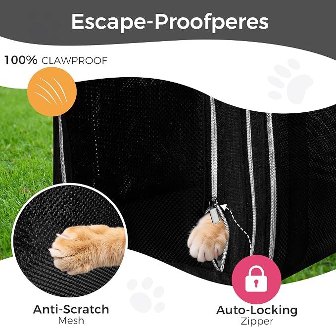 BAGLHER Pet Travel Carrier, Cat Carriers Dog Carrier for Small Medium Cats Dogs Puppies, Airline Approved Small Dog Carrier Soft Sided, Collapsible Puppy Carrier. Black