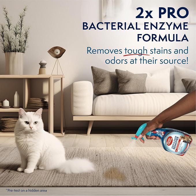 Simple Solution Pet Stain & Odor Remover, Enzyme Stain Cleaner, 32oz | Dog Stain & Odor Remover, Pet Urine Enzyme Cleaner, Dog Urine Carpet Cleaner, Pet Odor Eliminator, Carpet Stain Remover