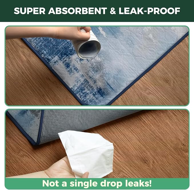 FXW Washable Pee Pads for Dogs, Super Absorbent, 35" Square, 2 Packs | Machine washable, Non-slip backing