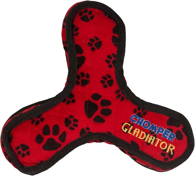 Boss Pet Chomper Gladiator Tuff Tri-Flyer Toy for Pets, Assorted Colors