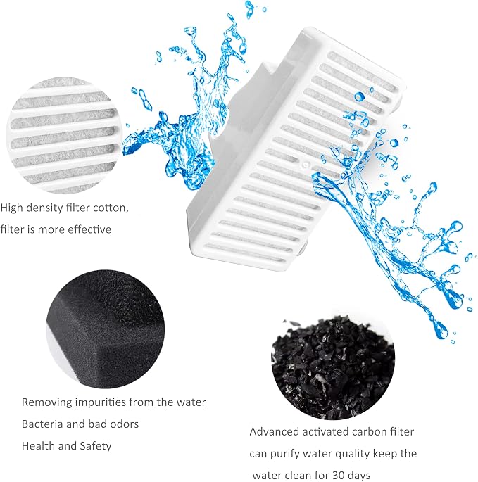 Pioneer Pet 3 Pack of T-Shaped Filter for Food, Water and Serene Fountain