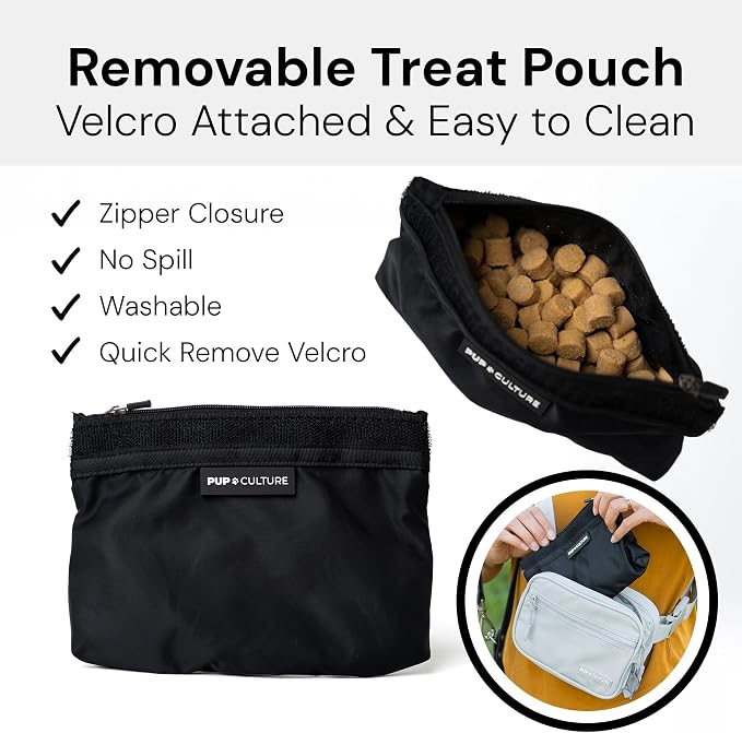 Dog Treat Pouch with Poop Bag Dispenser and Removable Treat Pouch | Cross Body Dog Walking Bag | The Perfect Puppy Training Tool and Even Better Gift