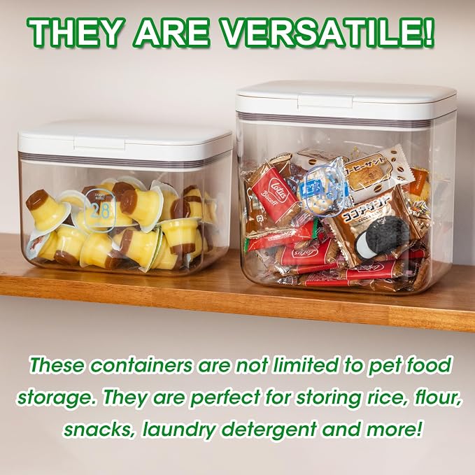 TBMax Large Dog Treat Container Bins 4.75 Qt with One-Press Flip-up Lid, Airtight Pet Dog Cat Treat Jar for Countertop, Pet Biscuit Canister Cookie Holder