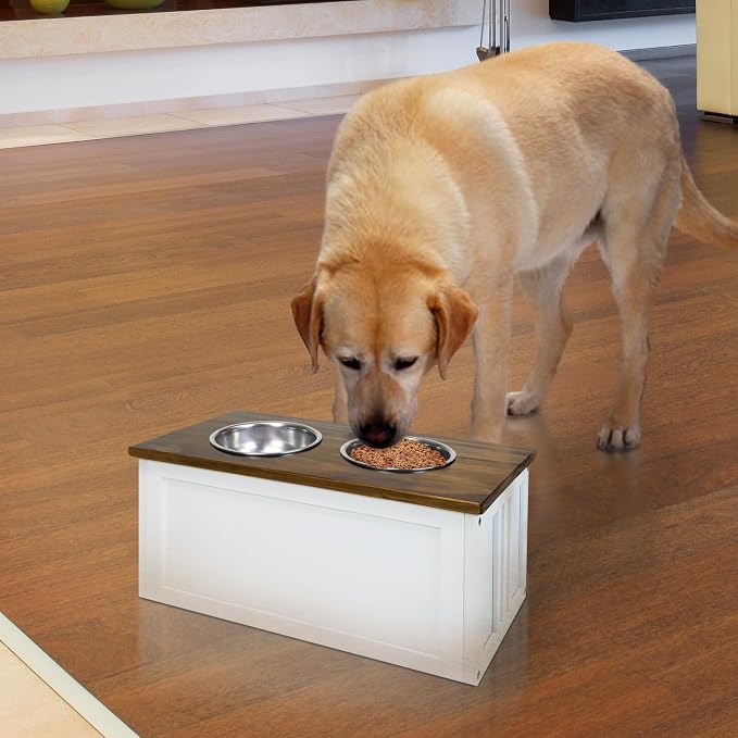 Casual Home Pet Feeder Storage Stand for Dogs - Medium to Large Breeds