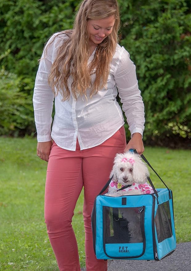 Pet Gear Carrier and Car Seat, Arctic Blue | For Small Dogs & Cats