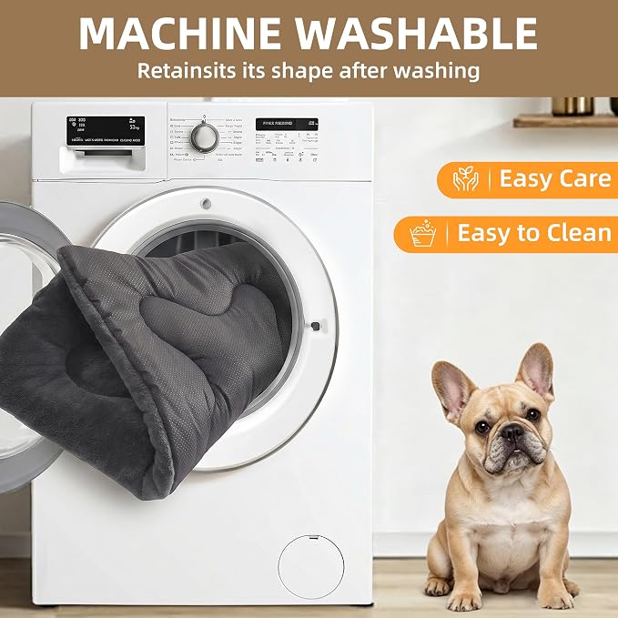 Dog Bed 24" for Metal Crate Pad, Washable Kennel Mat for Small Puppy & Cats | Soft faux rabbit fur, non-slip,machine wash/dry, plush cushioning, for crates, floors & travel, multiple sizes for all breeds