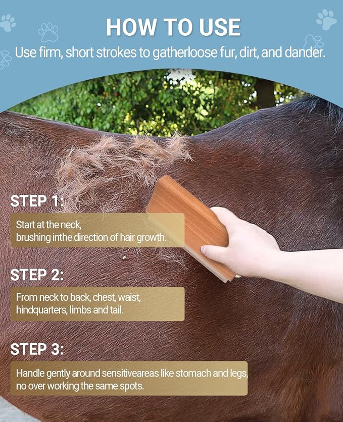 Dog Brush for Shedding | Pet Hair Removal Tool, Cat Grooming Supplies, Deshedding Dog Brush | Combs for cleaning and grooming short and long hair (L (5.3 Inch))