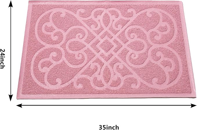 PetLike Cat Litter Box Mat, Thick Kitty Litter Trapping Mat, Durable,Waterproof &Washable with Non-Slip Backing, Soft on Kitty Paws and Easy to Clean, BPA Free