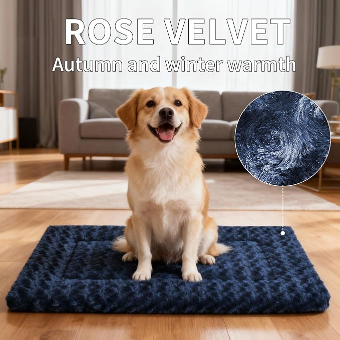 Dog Bed Mat - Comfortable Kennel Pad, Multi-Purpose Crate Bed for Dogs & Cats, Soft Support