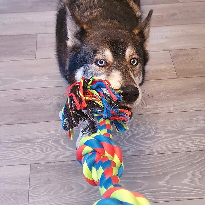 Petface Toyz Triple Knot Rope Dog Toy, Small