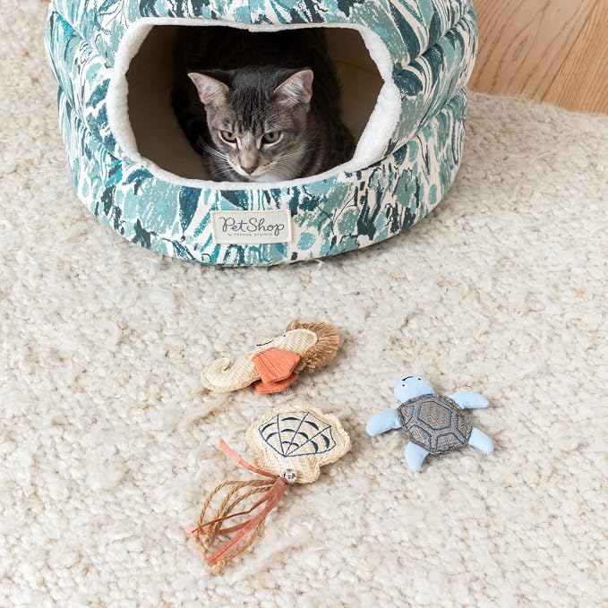 Fringe Studio Vitamin SEA Buds Earth Friendly 3Pcs Mini Cat Toy Set, PetShop Collection (733009)