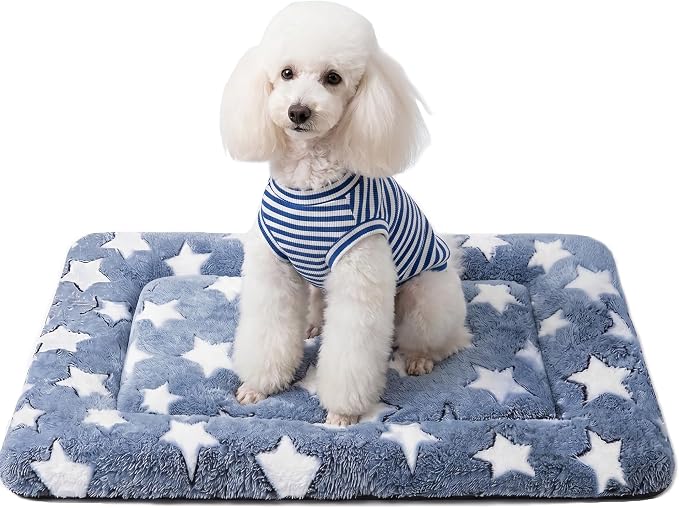 Dog Bed Mat - Soft Crate Pad for Kennel, Durable Pet Bed for Small Dogs & Cats - Comfort Support for Pet Crate, Cage, House
