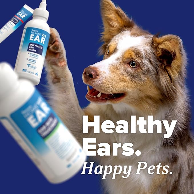 TropiClean HomeVet Medicated Ear Drops for Dogs, Vet Recommended, 2oz