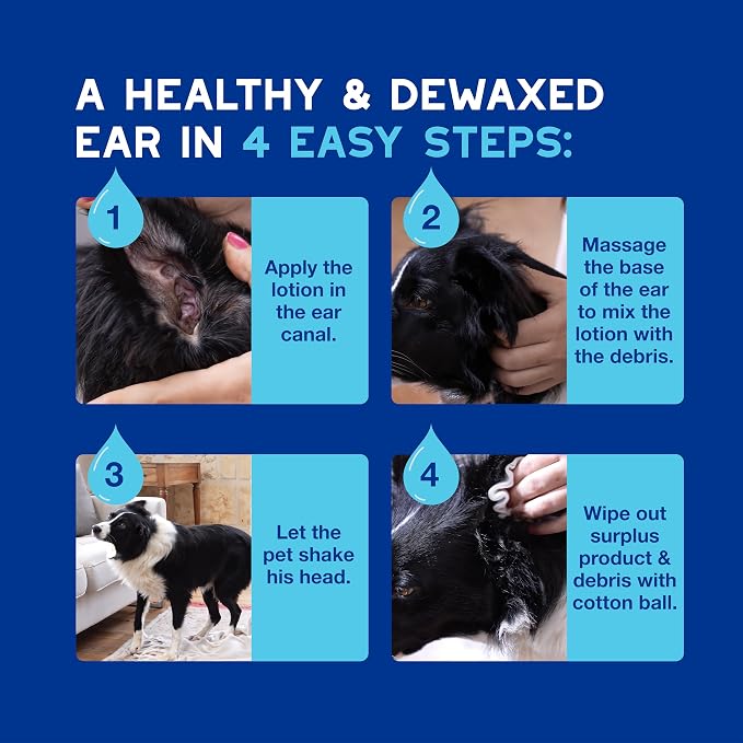 DOUXO SPA Dog & Cat Ear Cleaner, 4.1 fl oz | Safely Cleans and Dewaxes the Ear, Skin-Friendly Formula