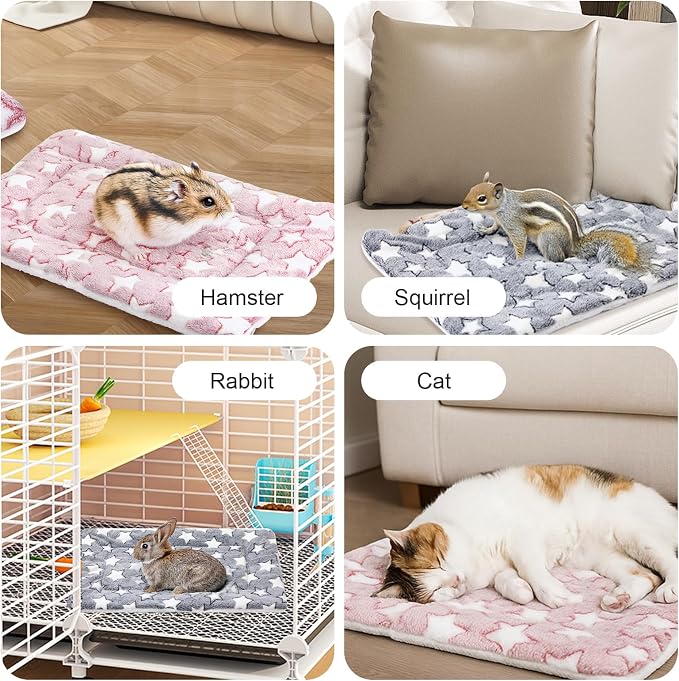 4 Pcs Washable Dog Bed Crate Mat Pad Replaceable Reversible Kennel Pad for Crate Pet, Sleeping Mat for Small, Medium, Large Dog Machine Washable(16.14 x 24 x 1.2 Inch, Pink, Gray)