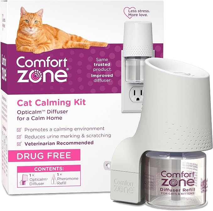 Comfort Zone Cat Calming 1 Room Starter Kit, 1 Diffuser & 1 Refill